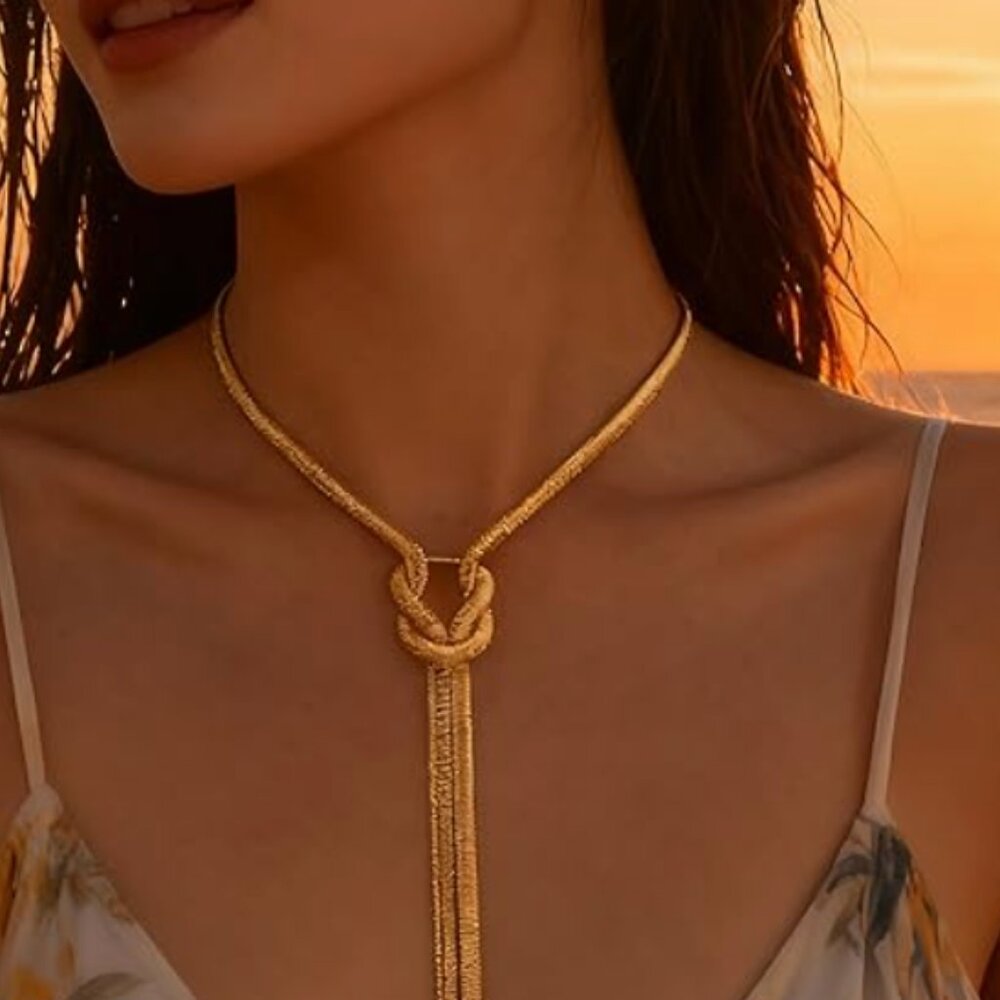 NEW! By Anthropologie Long Gold Larry Necklaces